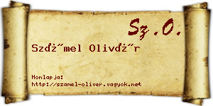 Számel Olivér névjegykártya